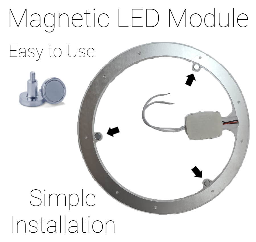 Magnetic Tri-colour LED ceiling light 60W | Square 1