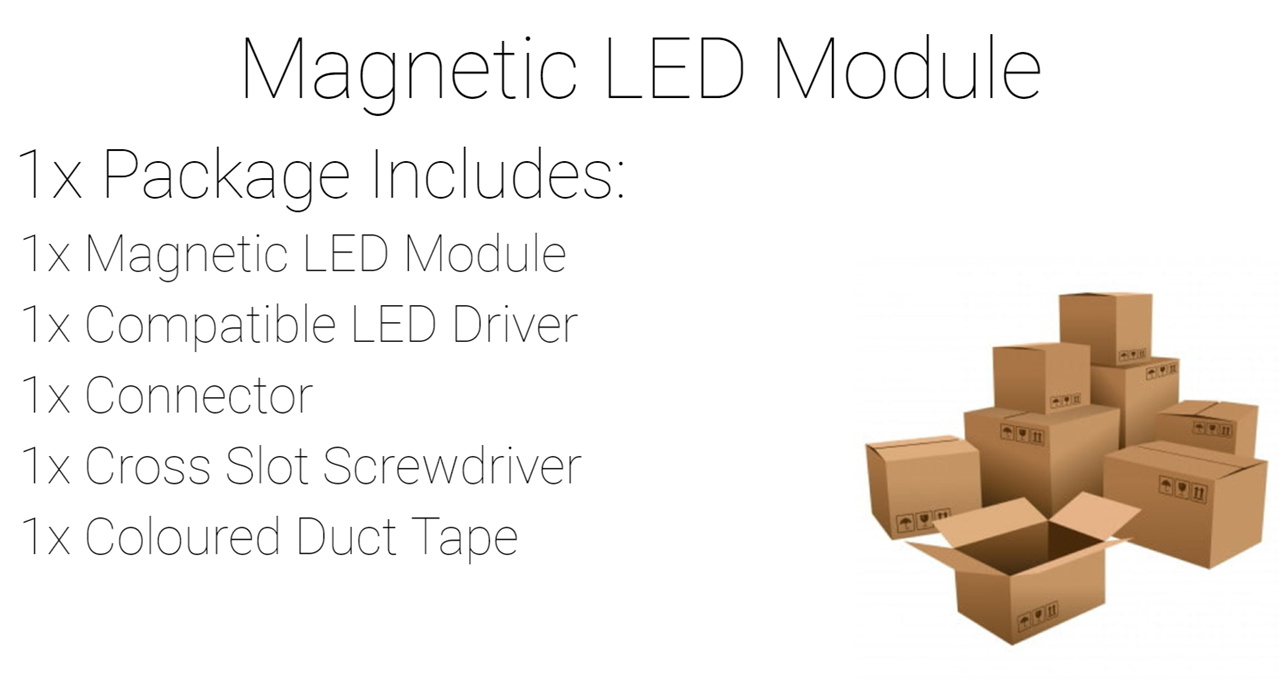 Magnetic Single LED Ceiling Light 36W | Pure White 6000K 4