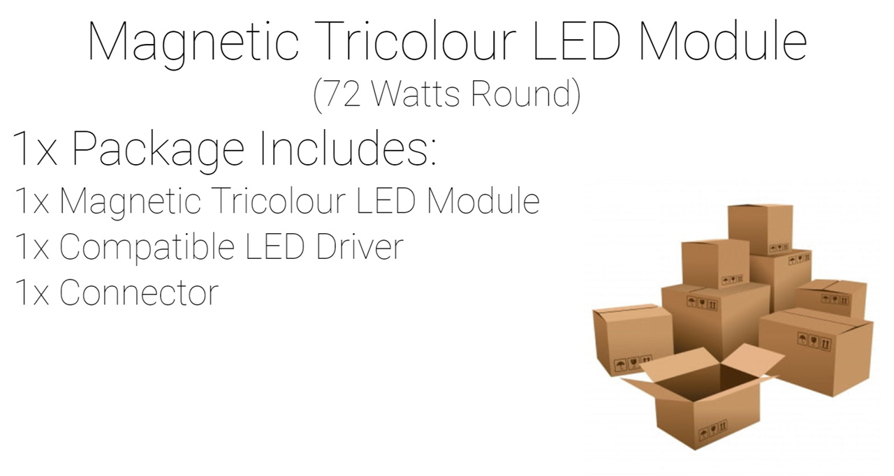 Magnetic Tri-colour LED ceiling light 72W | Round 5