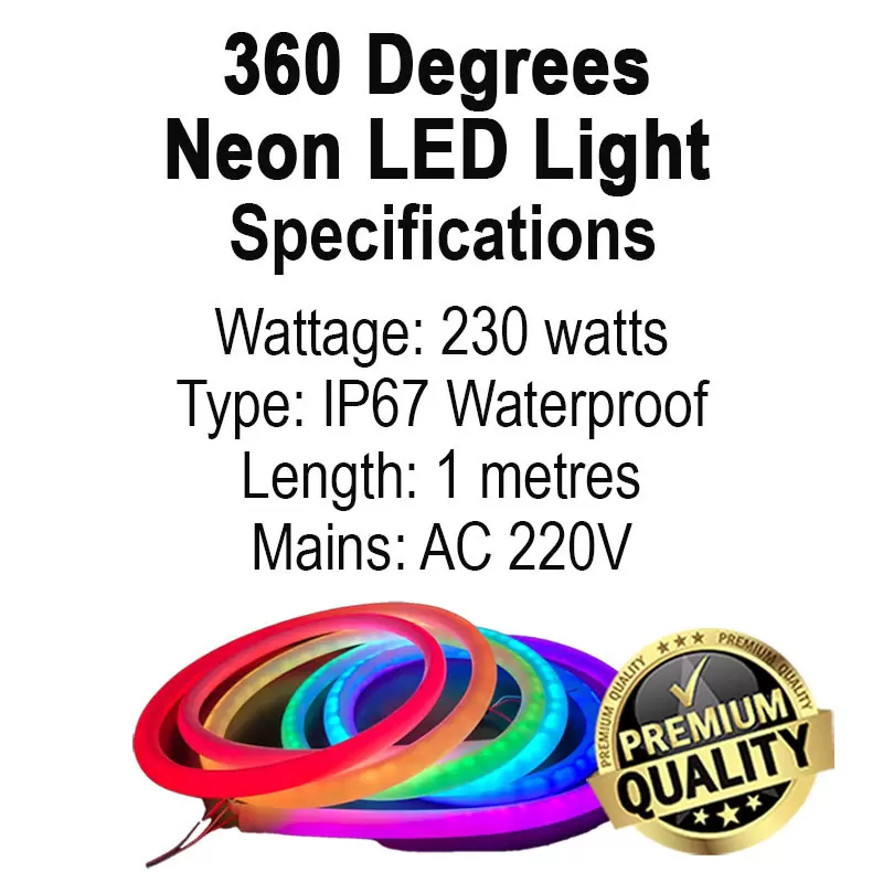 360 Degrees Neon Light Specification