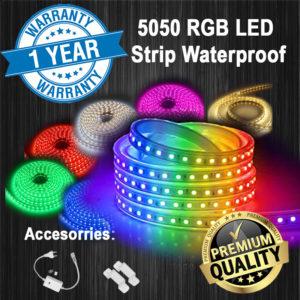 5050 LED RGB Strip Light Waterproof+Controller