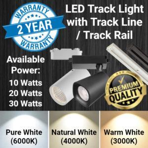 Adjustable LED SpotLight Round Black 30W