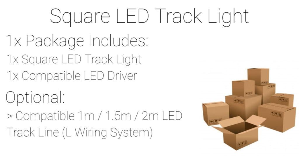 Adjustable LED Track Light Spot Light Square 10W 20W 30W Material