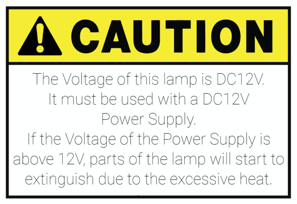 Flexible LED Neon Strip Light 12V Caution
