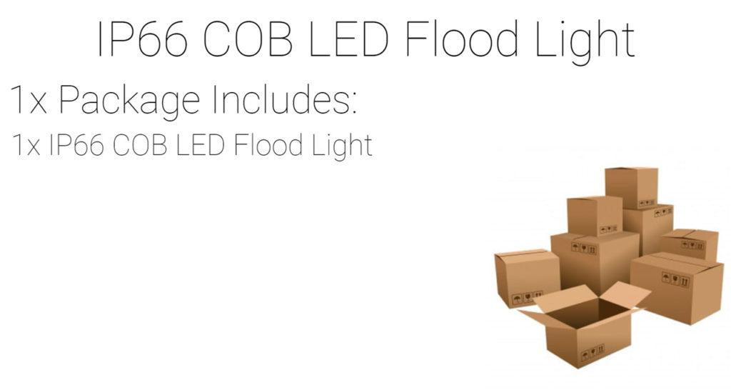 IP66 COB Flood Light 50W Rainproof Materials