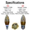 LED Candle Bulb Specifications