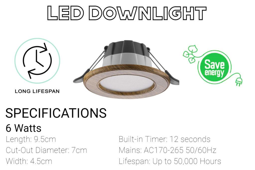 LED DownLight, LED Ceiling Light, LED (Tricolour) Specification