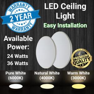 Long-Lasting LED Ceiling Light 24W
