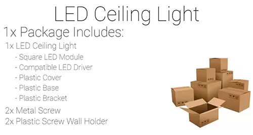 Long-Lasting LED Ceiling Light 24W 36W Material