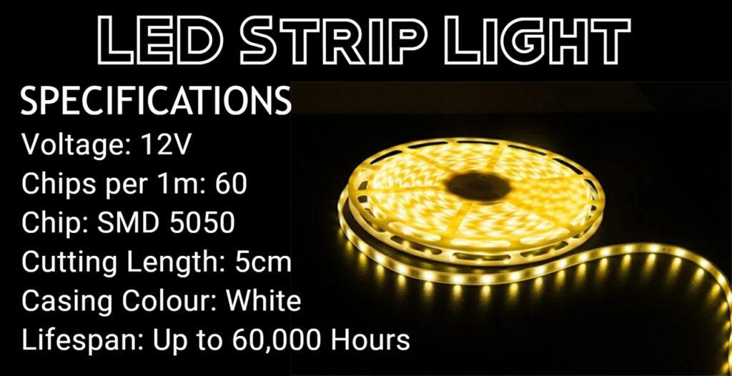 Long-Lasting LED Strip Light 5m Specification
