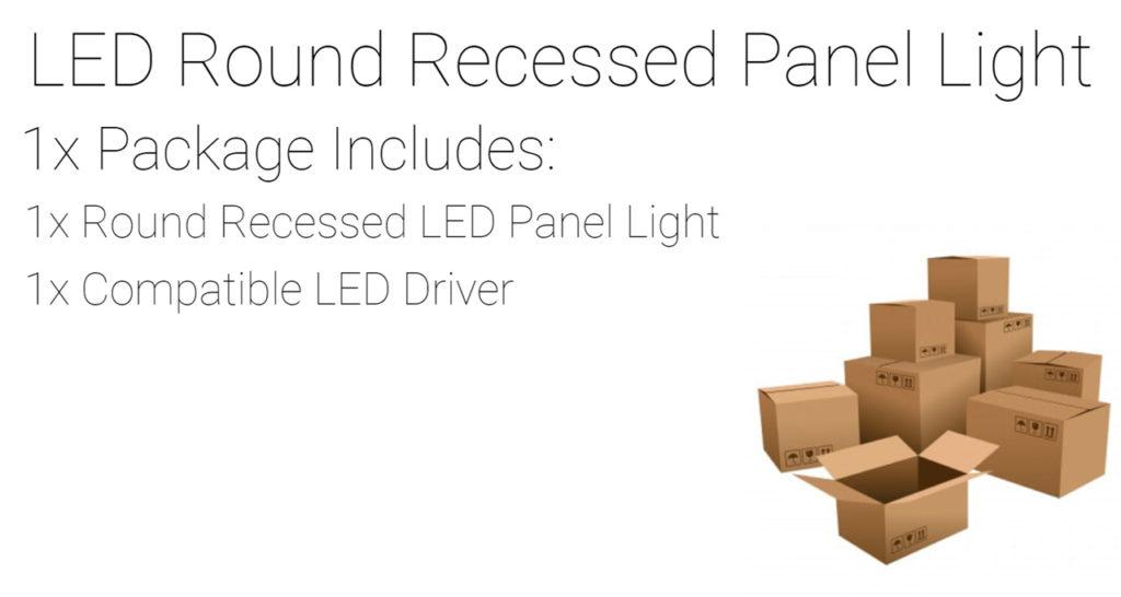 Slim and Elegant LED Panel Light, LED Ceiling Light 24W Round (Recessed) Material