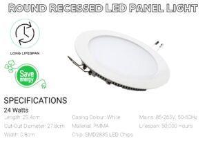 Ultra-Thin Round LED Ceiling Light 24W 1