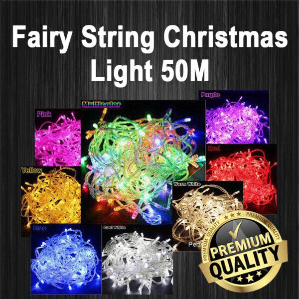 50M Multicolour Adapter LED Fairy String Christmas Light 1